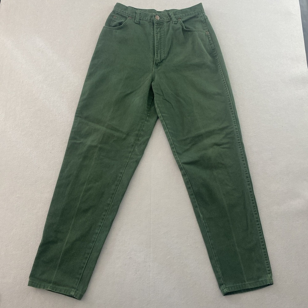Congo Jeans Green Denim Jeans Women's Size 26 x 28 High Rise Loose Vintage USA